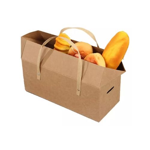 Personalized Grocery Paper Box Bags With Handle