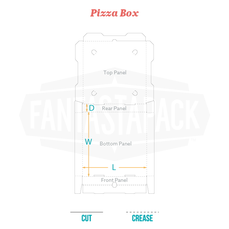 Custom Pizza Box Dieline