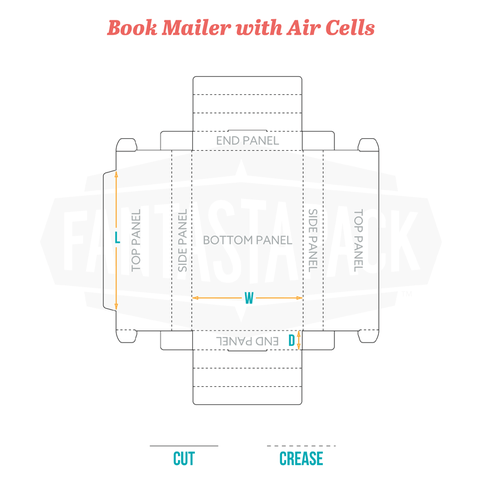 One Panel Folder With Air Cells & Locking Tabs